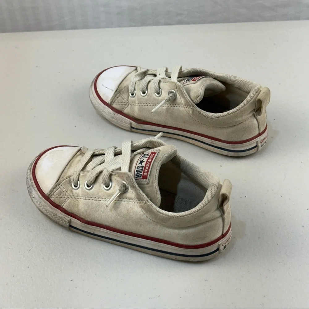 Converse Kids Sneakers Beige Canvas & Black Canvas with Pink Laces